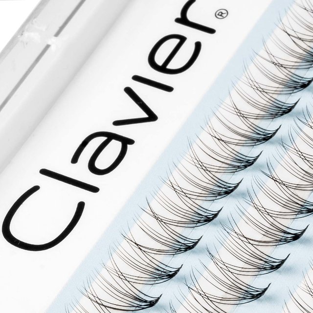 Clavier Silk Eyelashes Professional Makeup Individual Clumps Of Eyelash Extension Naturally Softer Thick Long False Lash