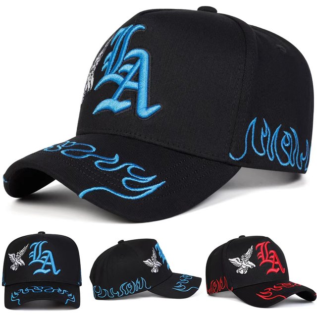 Unisex Gothic LA Angel Embroidery Baseball Caps Spring Autumn Outdoor Adjustable Casual Hats Sunscreen Hat Sports Cap