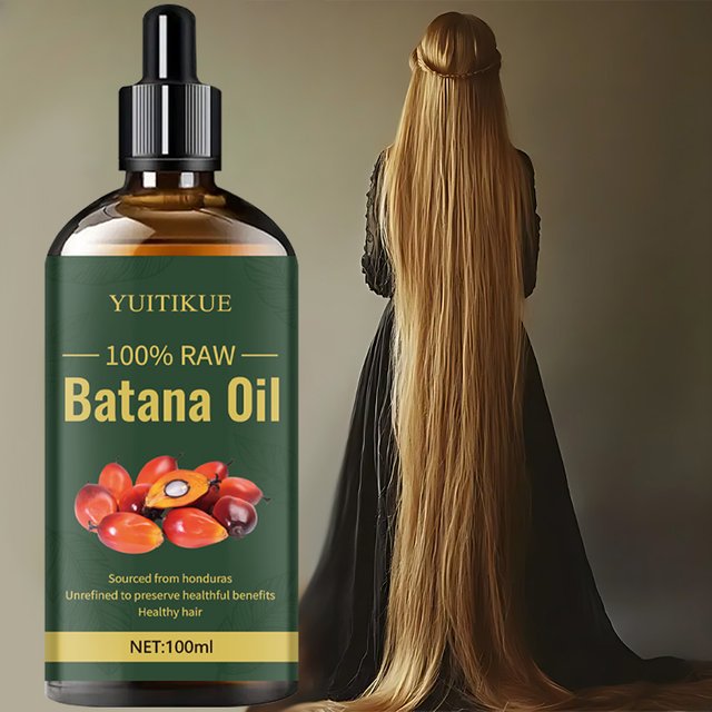 Huile de Batana brute YUITIKUE, non raffinée, naturelle, nourrissante, fortifiant la chevelure, soin du cuir chevelu pour des cheveux sains au quotidien