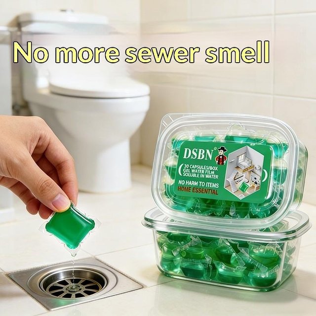 Non Toxic Scented Sewer Deodorant Gel Water Soluble Odor Removal Freshener for Home Kitchen Bathroom Drain Pipe
