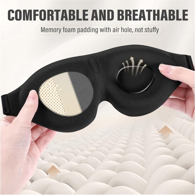 3D Sleeping Mask Block Out Light Soft Padded Sleep Mask For Eyes Slaapmasker Eye Shade Blindfold Sleeping Aid Face Mask Eyepatch