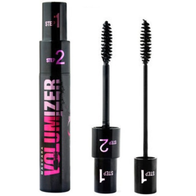 Make up 2in1 Double Purpose Mascara Waterproof and Sweatproof Curling Brushes Makeup Eye Fiber Mascara Eyelash Eyelashes Black