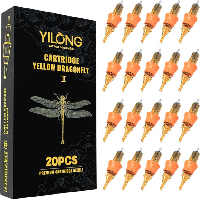 YILONG 20PCS Individual Package RL Cartridge Tattoo Needles Permanent Make-Up Tattoo Tool for Tattoo Machine Pen
