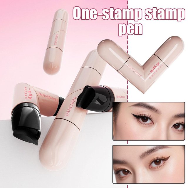 Stylo à tampon unique, tampon gauche droite, Eyeliner, une pièce, paresseux, imperméable, maquillage, cosmétiques à séchage rapide