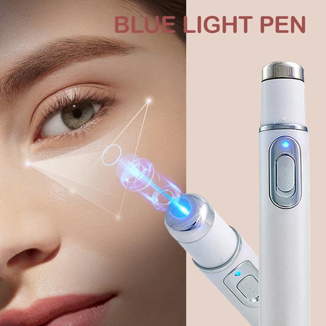 Blue Light Eye Massager for Eye Black Circles Facial skin Care Tool Lightening fine lines Facial Beauty Device