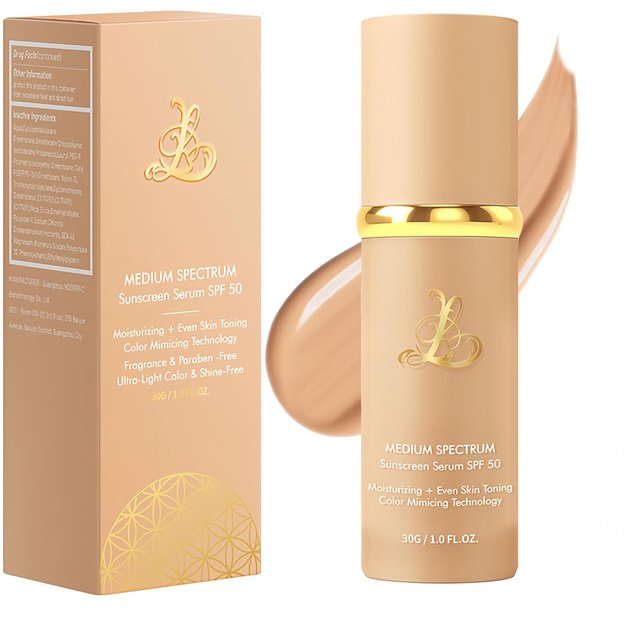 4-in-1 Color Changing Liquid Foundation Medium Spectrum with SPF 50 Long-lasting&Waterproof Natural Finish Concealer Cover Cream
