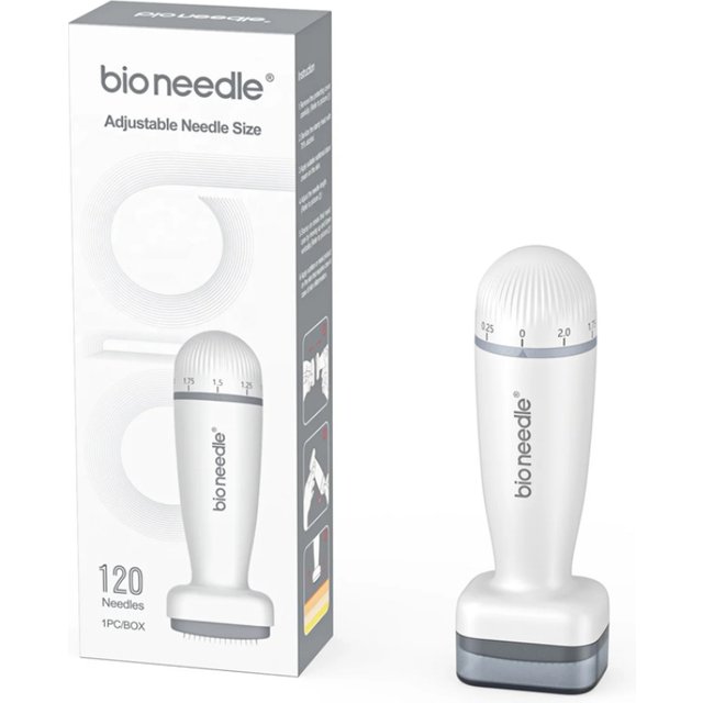 New Adjustable Derma Stamp Microneedle 120 Pins Skin Care Beard Growth Scalp Hair Micro Needling Derma Stamps