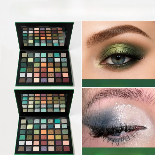 HERORANGE 42 Colors Vintage Forest Eyeshadow Palette Matte Shimmer Pigmented Blendable Daily Party Stage Eye Makeup