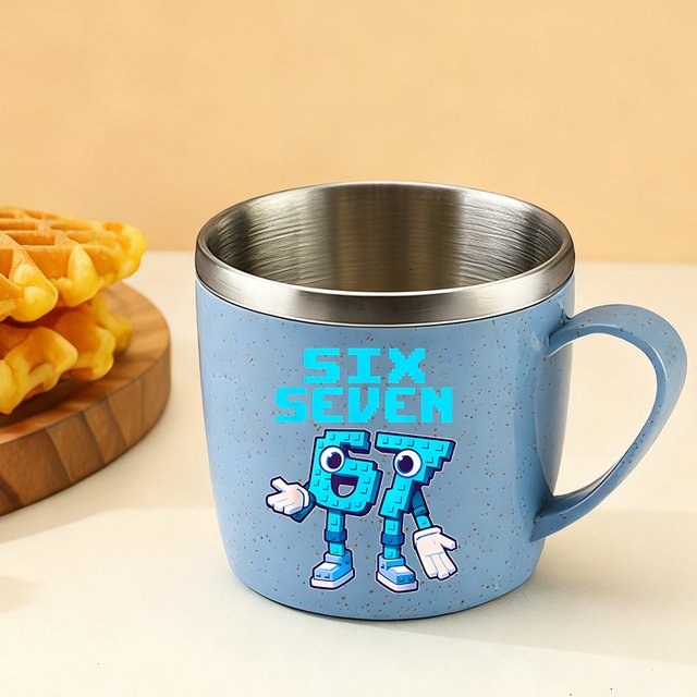 Steal A Brainrot Stainless Steel Water Cups Game 67 Six Seven Coffee Milk Mugs Cute Home Toothbrush Drinking Cup Boys Girls Gift