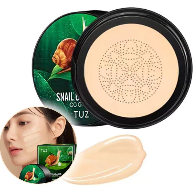 Snail Collagen CC Cream Mushroom Head Air Cushion BB Cosmetics Makeup Foundation Oil-control Brightening Cream Concealer Y8D8