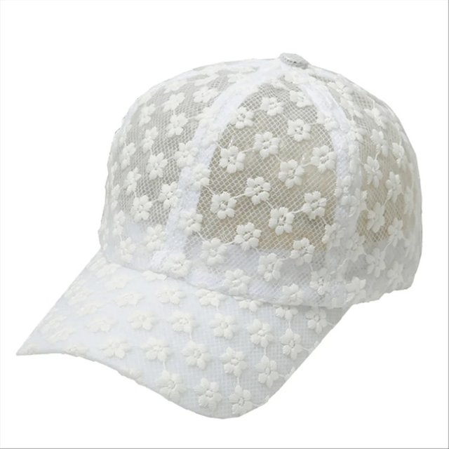 Lace FlowerThin Baseball Cap Women Summer Sunscreen Sun Hollow Hat Breathable Sweet