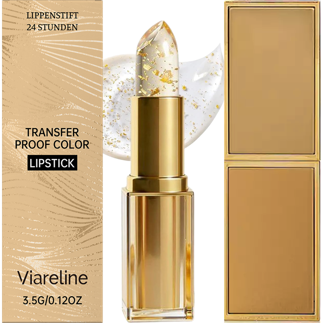 3.5g Gold Leaf Lip Balm Color Changing Temperature Reactive Moisturizing Natural Tint Non Greasy Long Lasting Hydrating Lip Care