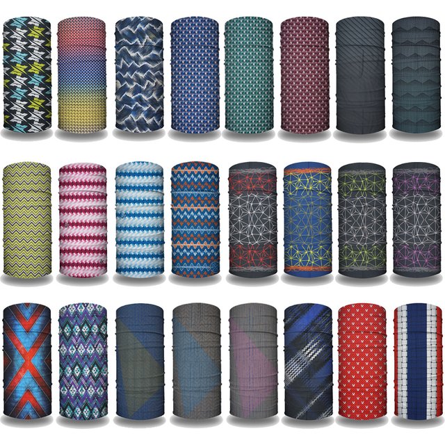 Bandeau de randonnée en Tartan géométrique sans couture pour femmes et hommes, rayé, cyclisme, Tube, guêtre de cou, course à pied, couverture faciale, Snood