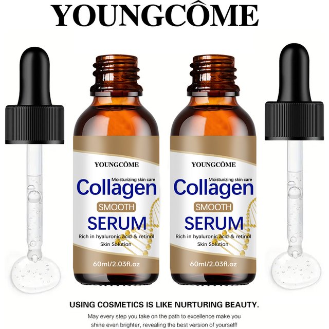 2PCS Hyaluronic Acid & Retinol Collagen Serum - Hydrating Face Care for All Skin Types - Daily Moisturizing Solution