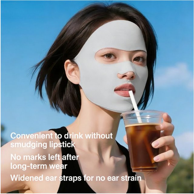 Full Face UPF50+ Summer Sunscreen Mask Unisex Ice Silk UV Protection Breathable Cycling Ice Silk Mask