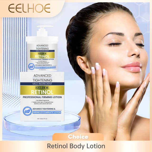 EELHOE Retinol Body Lotion Skin Tightening Elasticity Improve Sagging Moisturizing Nourishing Skin Smooth Repair Skin Care Cream