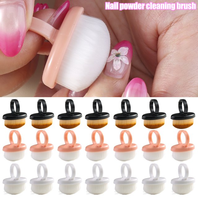 Professional Nail Polish Dust Removal Brush, Soft and Gentle Plastic Makeup Brush, Tool for Removing Gel Nail Polish Powder.