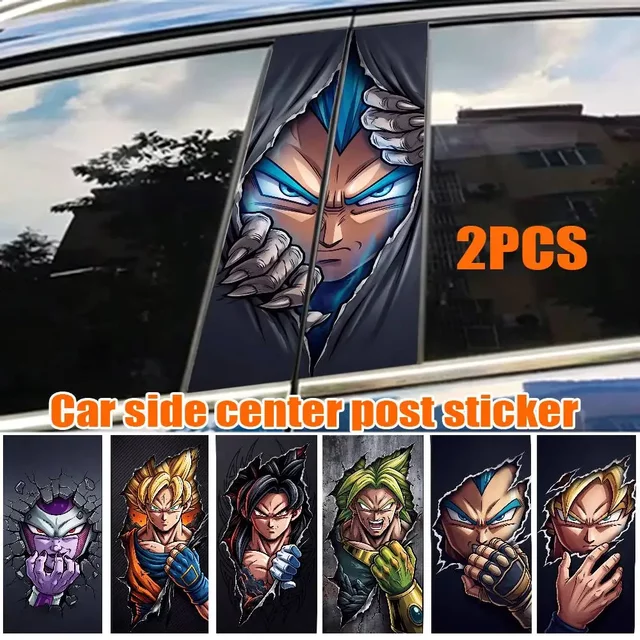 DARONG BALL GOKU Vegeta Car Sticker Auto B-pillar Center Column Decor Cover Scratches Sunscreen Vinyl Decals Accessories