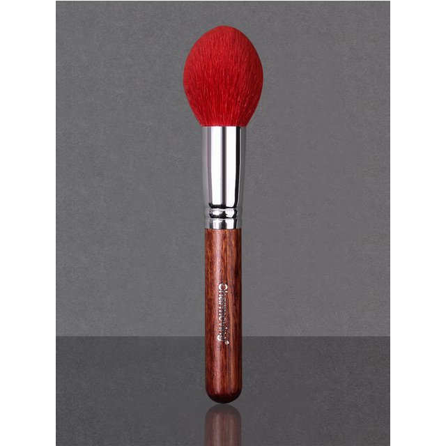 1PCS Professional Large Luxury Makeup Brush Red Wood Handle with Natural Hair Setting Powder Foundation for Face Blusher Use