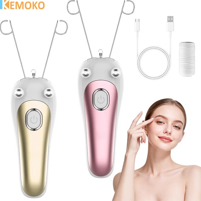 Electric Threading Epilator Women Painless Facial Body Hair Remover Cotton Thread Portable for Face Leg Arm Body Free Shipping