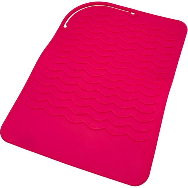22*16*0.2cm Silicone Heat Resistant Mat Portable Travel Hot Tools Pad Cover for Curling Iron, Flat Iron Hair Straightener
