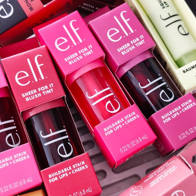 Best Seller Elf Pearlescent Glitter Lip Oil Persistent Moisturize Create Naturally Brighten Powder Liquid Blusher Cosmetics