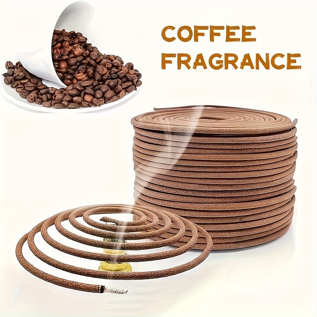 Encens à bobine de café de haute qualité, parfum domestique parfumé de qualité supérieure avec un support, adapté au yoga, à la méditation et au purificateur d'air domestique