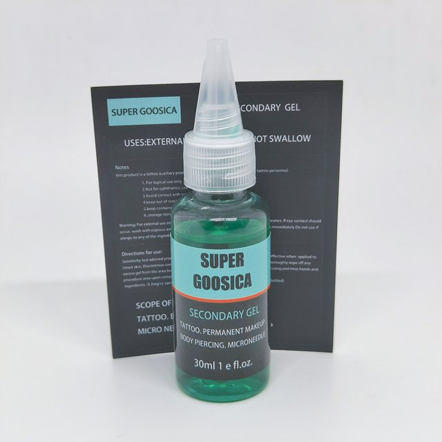 Newest 30ml Super Goosica Tattoo Blue Gel for During Permanent Makeup Microblading Piercing Eyebrow Lip Beauty Auxiliary Gel