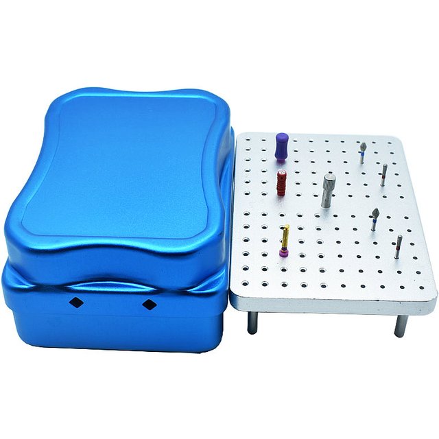 Dental 120 Holes Disinfection Endo Files Holder Box Autoclave Sterilizer Case Burs For Oral Care Tools Random Color