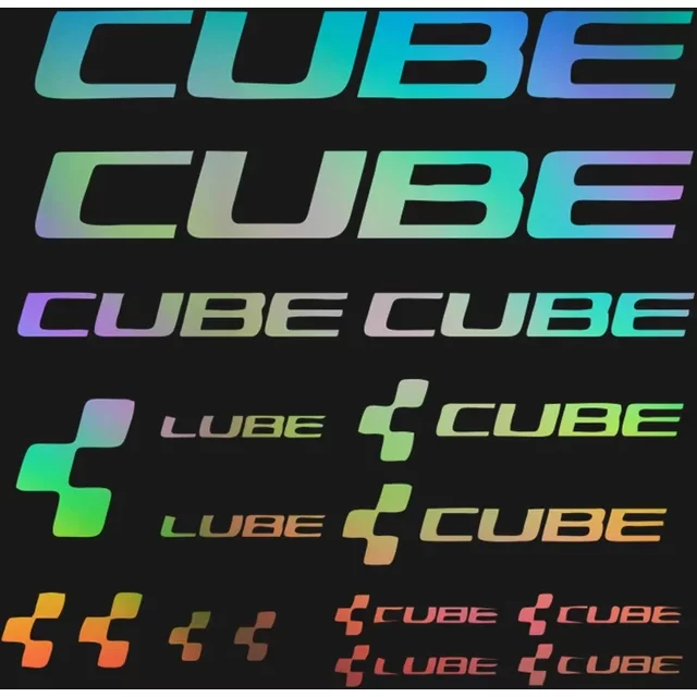 For CUBE Bicycle Frame Stickers Cycling DIY Decoration Racing Decal Sticker Bike Sunscreen Waterproof Car Accessories Sticker