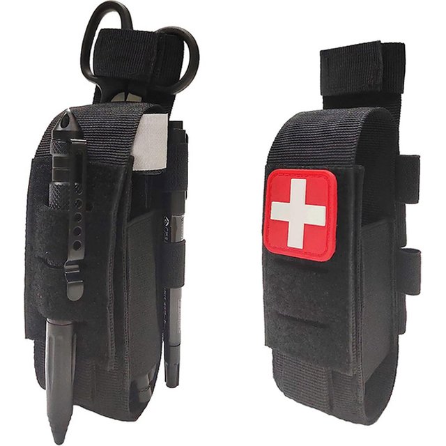 DulMolle-Poudres de support de garrot, sac de rangement pour lampe de poche, trousse de premiers soins, sac de taille médical EDC, ciseaux médicaux, extérieur