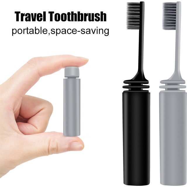 Travel Toothbrush Outdoor Camping Portable Folding Small Tooth Brush Traveling Toothbrushes for Adults Teeth Brushes