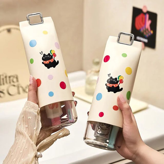 Polka Dot High-Appearance Storage Box for Bathroom & Travel, Holds Toothbrush, Toothpaste and Mouthwash