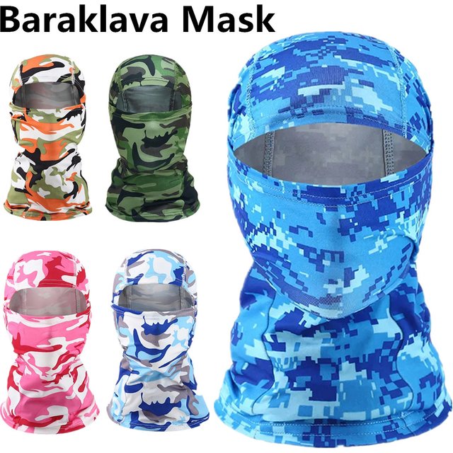 Men Tactical Balaclava Face Mask Summer Sun Protection Bandana Cooling Neck Gaiter Hiking Scarves Motorcycle Cycling Helmet Hood