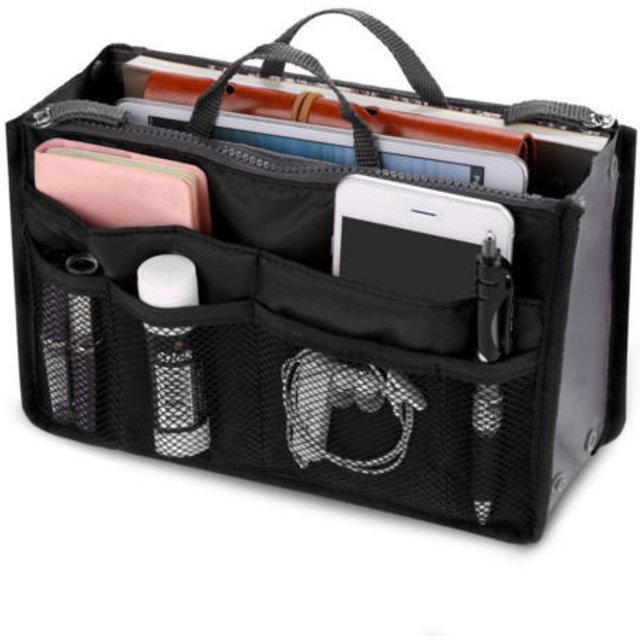Multifunctional Large-Capacity Storage Bag, Travel Makeup Inner Bag, Multi-Compartment Classified Hand-Held Bag, Student Stationery Bag