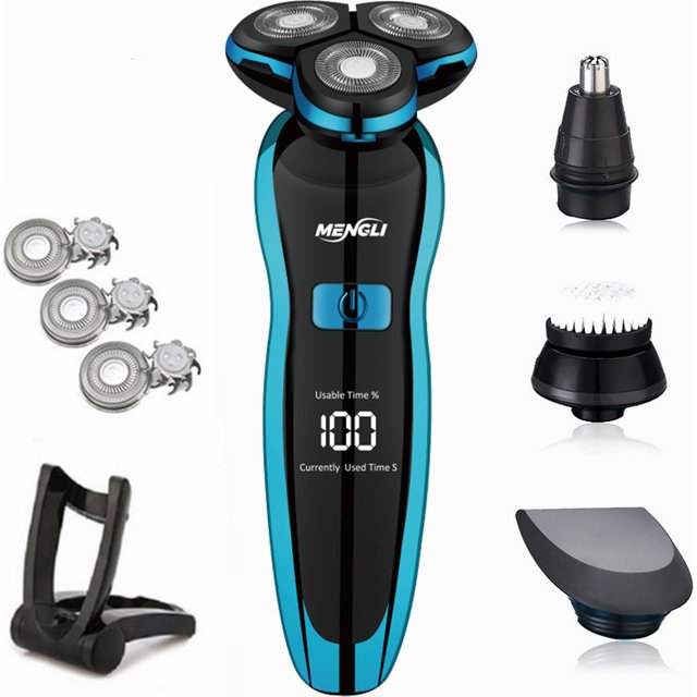 ZOZEN Electric Razor Electric Shaver Rotary Shaving Machine Cutter Recharge for men Beard Trimmer Wet-Dry Dual Use Waterproof