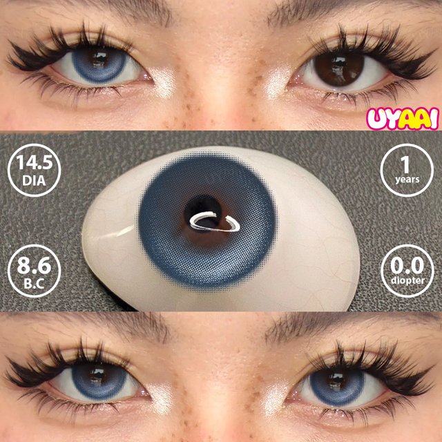 UYAAI Color Contact Lens Black Lenses Natual look Brown Beauty Pupils Makeup Blue Contact Gray Eyes Women Cosmetic Fashion Lens