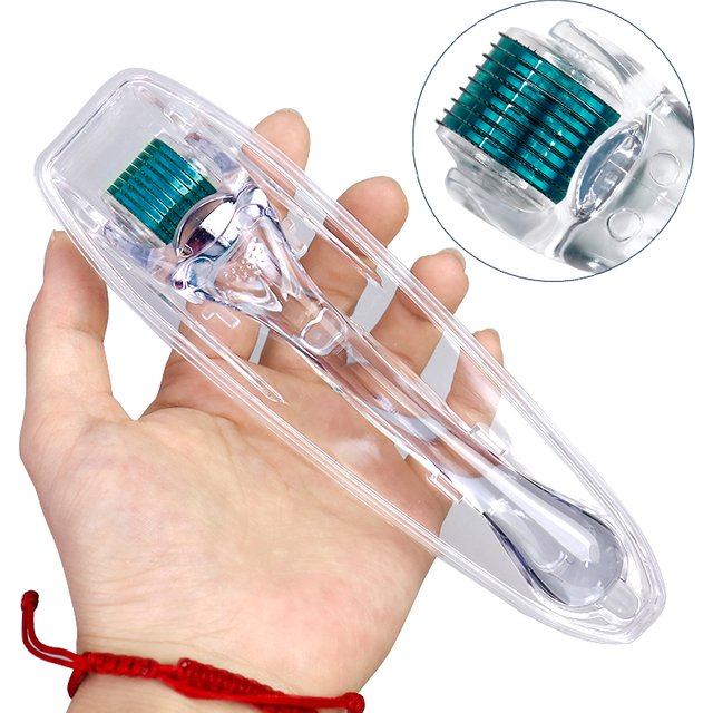 540Professional Beauty Titanium Microneedle Derma Roller For Facial Skin Beard Scalp Micro Needle Face Rolle Care 0.2/0.25/0.3mm