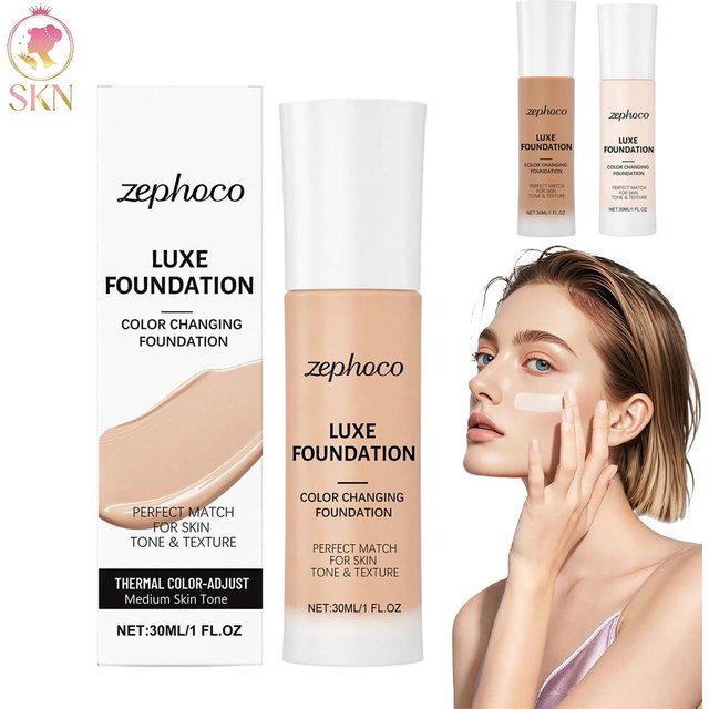 Skin Caring Liquid Foundation Color Correction Hyaluronic Acid Hydrating Nourishing Formula Oil Control Face Cream Makeup