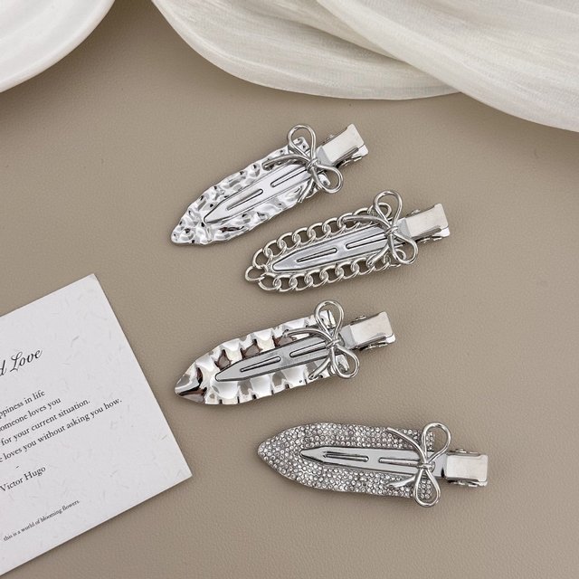 Silvery Color Seamless Hairpins Professional Styling Hairdressing Makeup Tools Hair Clips for women Girls Bow Hair Clips Headwea