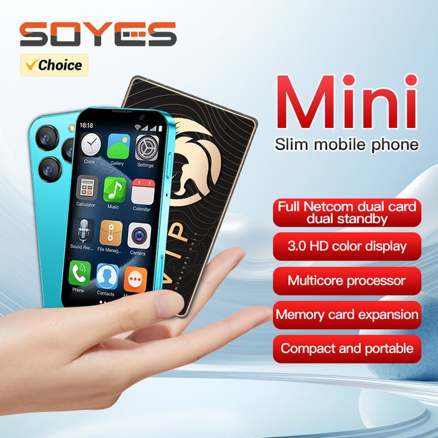 SOYES XS18 Pro 3.0 "Mini téléphone intelligent Android9.0 identification faciale 2GB RAM 16GB ROM reconnaissance faciale double SIM veille 3G petit téléphone