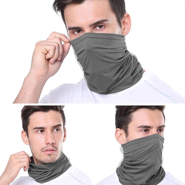 Outdoor Ice Silk Neck Gaiter UV Protection Face Mask Windproof Bandana Balaclava Motorcycle Cycling Riding Headwear Scarf Snood