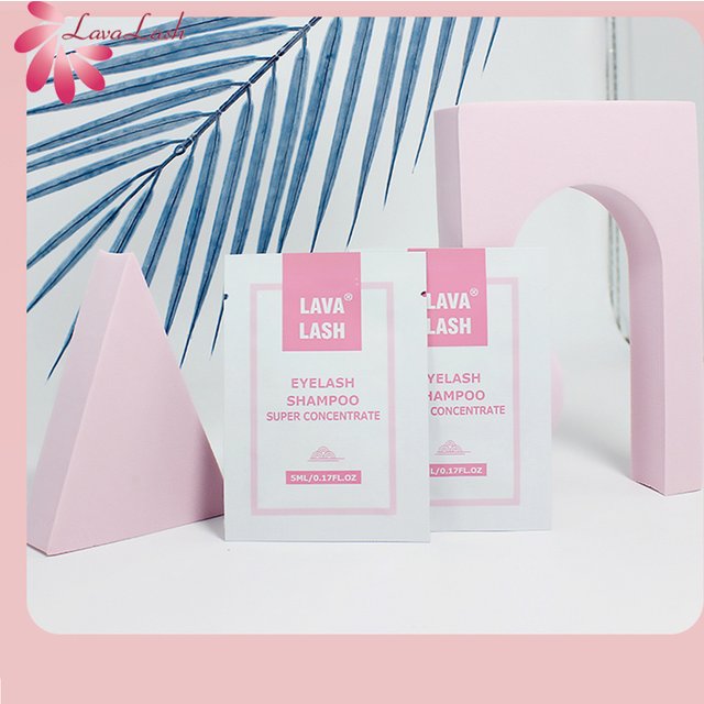 Eyelash Extension Shampoo, Eyelid Foaming Cleanser,Wash for Extensions and Natural Lashes,Mascara Remover, 5ml