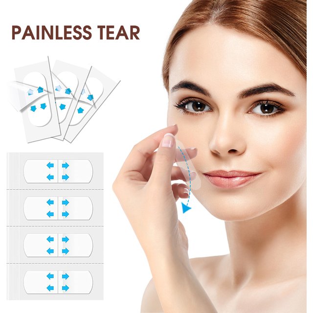 80Pcs Face Lifting Invisible Stickers Neck Eye Double Chin Lift V Shape Refill Tapes Thin Makeup Facelifting Patch Adhesives Ban