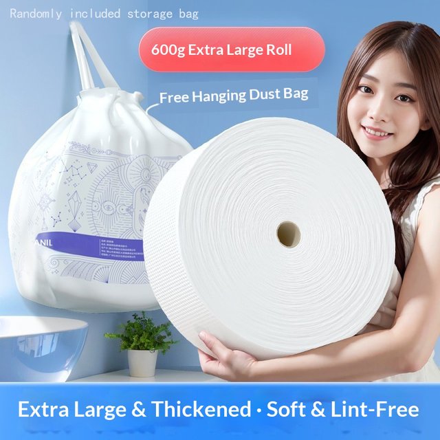 Disposable Facial Wipes Salon-Grade Cotton Facial Towels Ultra-Soft Cotton Wipes Dual-Use Dry/Wet Extra-Thick Cleansing Wipes