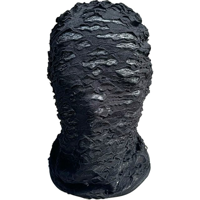 Gothic Punk Distressed Ripped Face Mask Ftxo - Comfort Fit Windproof for Skiing Cycling Halloween Street Style