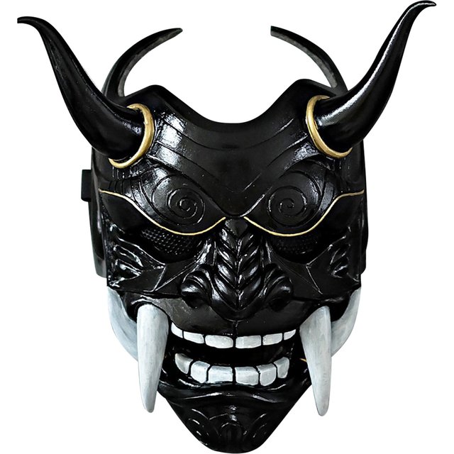 Masque facial complet japonais en latex pour homme, Hannya Demon, Oni Samurai, Noh Kabuki, Prajna, Evil De-mon, Mon-ster