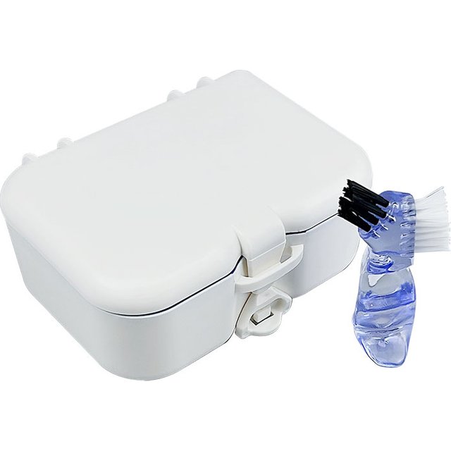 Dental With Mirror A Brush Fake Tooth Box To Orthodontics Mirrors Toothbrush Denture Storage Orthodontic Placement Case