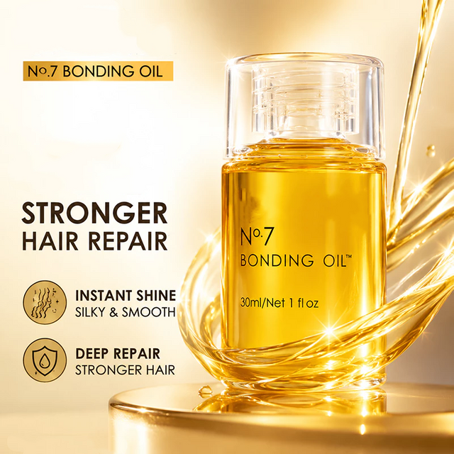 Huile capillaire réparatrice n°7 pour cheveux brillants, 30 ml, huile capillaire légère pour cheveux abîmés, crépus et colorés, répare les pointes fourchues des cheveux secs.