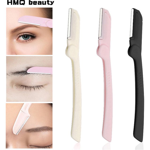 1/3/5pcs Portable Folding Eyebrow Trimmer Stainless Steel Blade Facial Hair Remover for Eyebrow Armpit Compact Makeup Tools